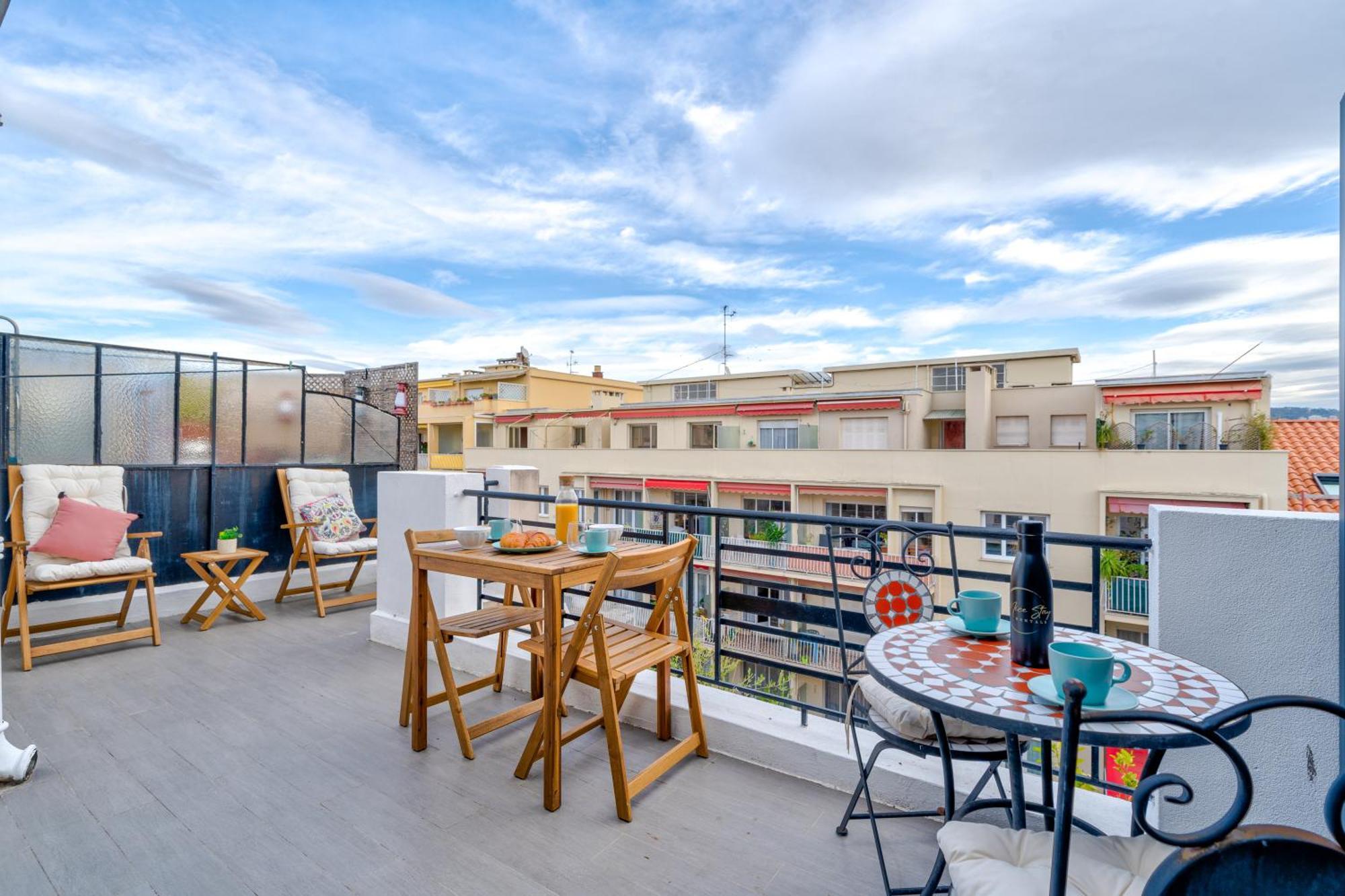 Top Floor Terrace - Dernier Etage Terrasse Cosy Ница Екстериор снимка